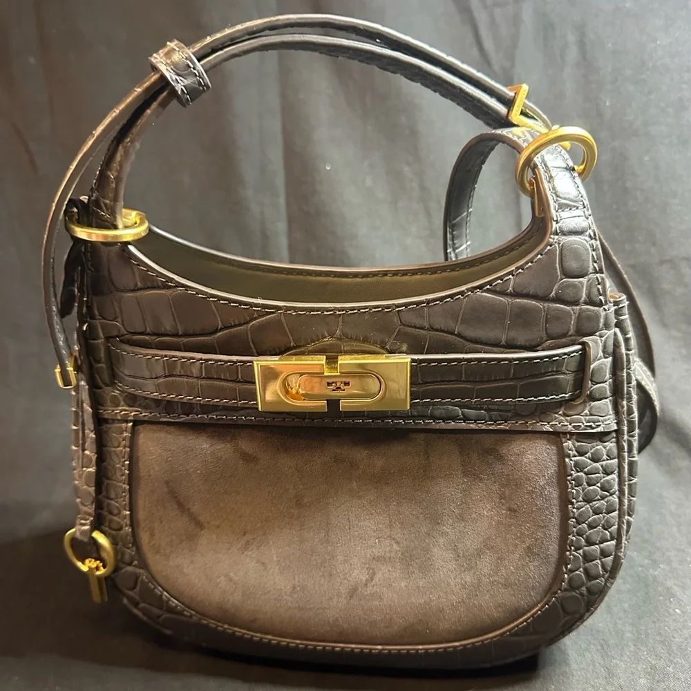 NWT Tory Burch Lee Radziwill Small Saddlebag Crossbody